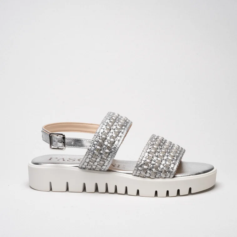 Pasquini Lisa sandalo argento 3 cm platform