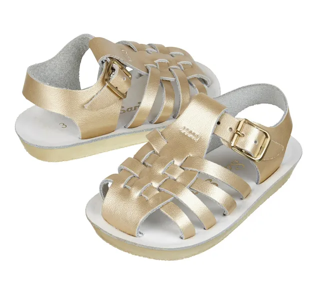 Salt-Water Sailor Gold sandali bimbo oro punta chiusa