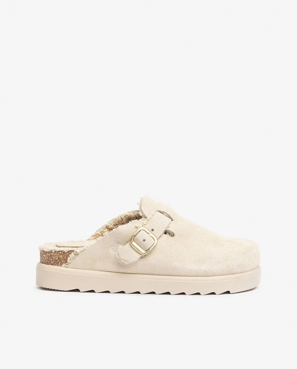 Yokono Tunez 600B zoccoli donna bianco pelle fibbia