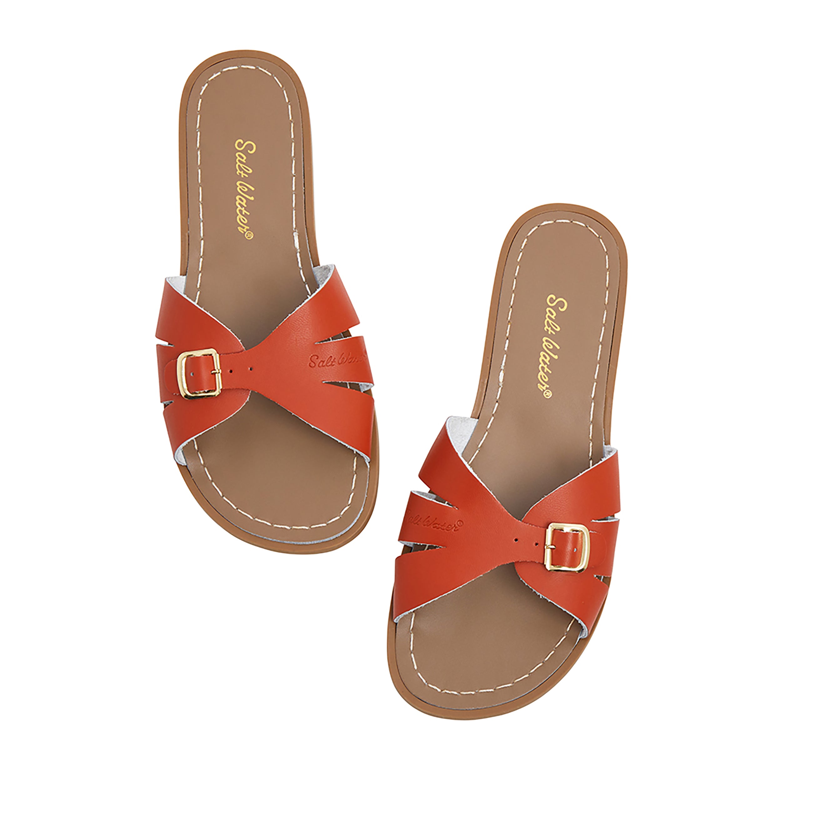 Salt-Water Classic Slide ciabatte donna paprika in cuoio