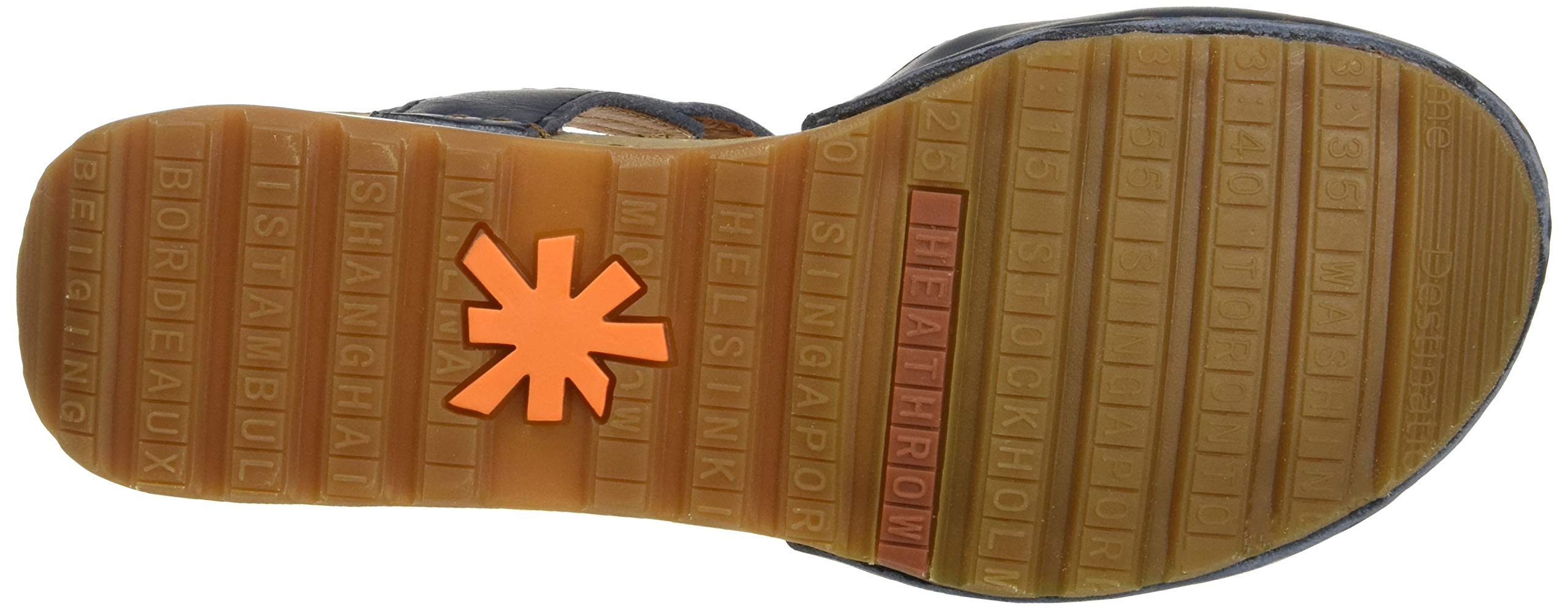 ART Borne sandali donna con chiusura retro zeppa legno
