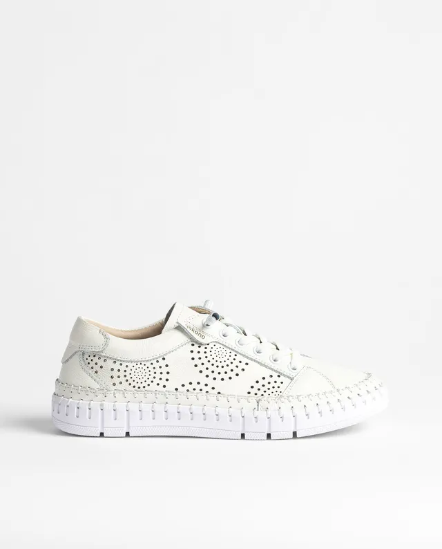 Yokono Flow-100 sneakers donna bianche in pelle