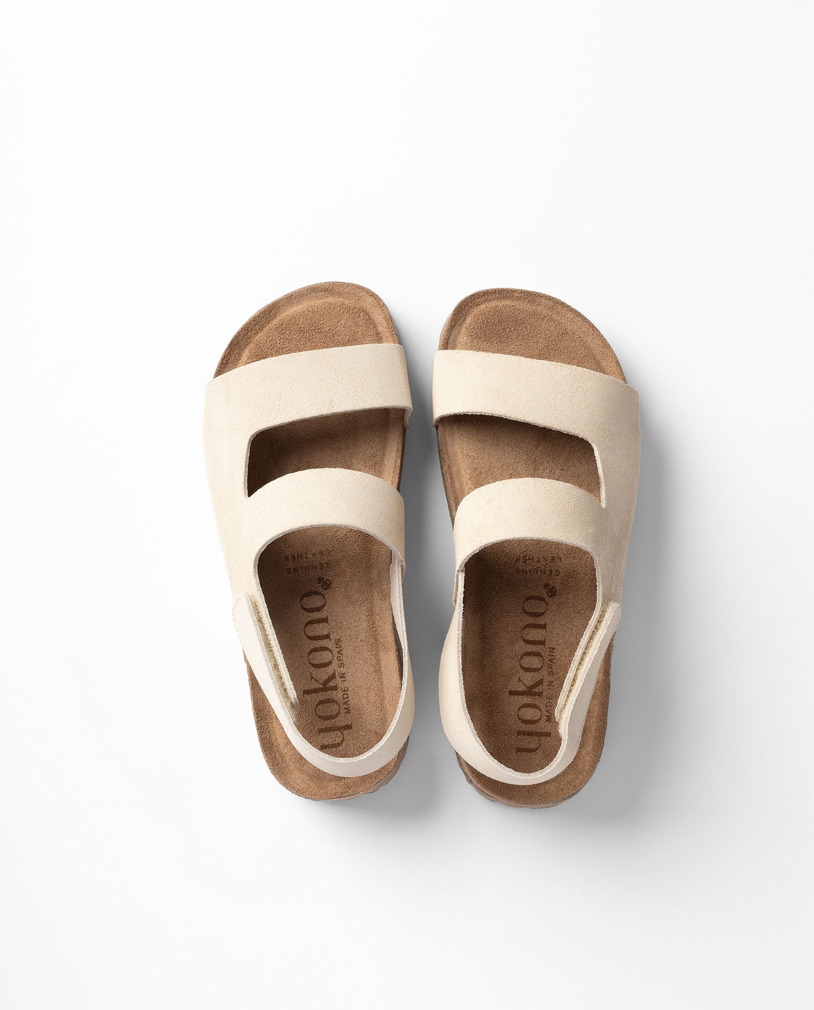 Yokono Wiwi-261 sandali plateau beige in cuoio
