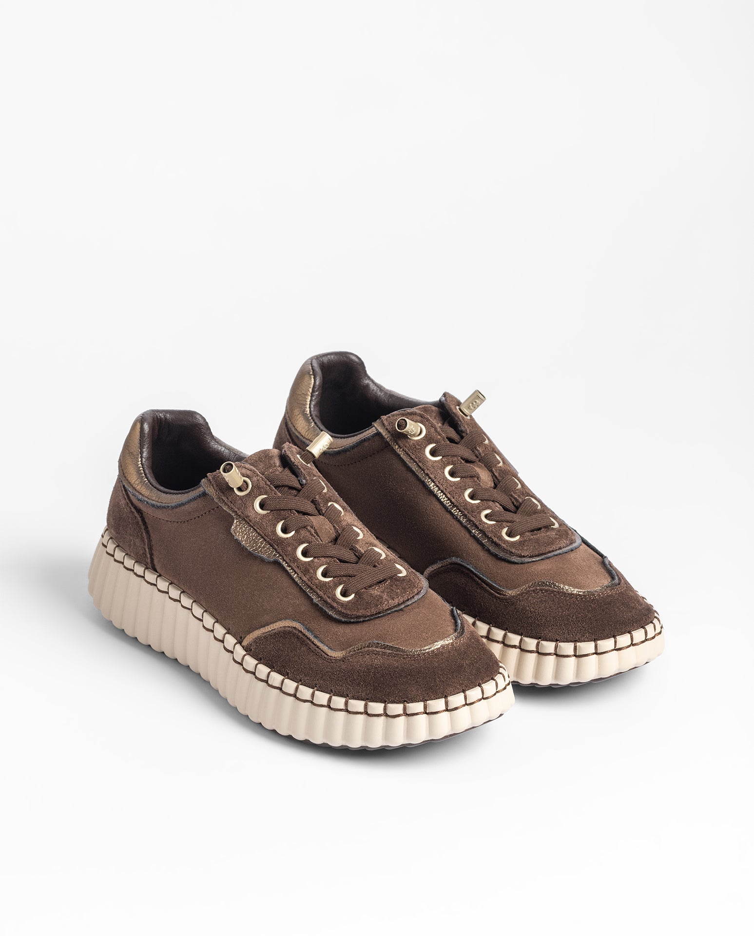 Yokono Vanna-262 sneakers marrone scuro in pelle