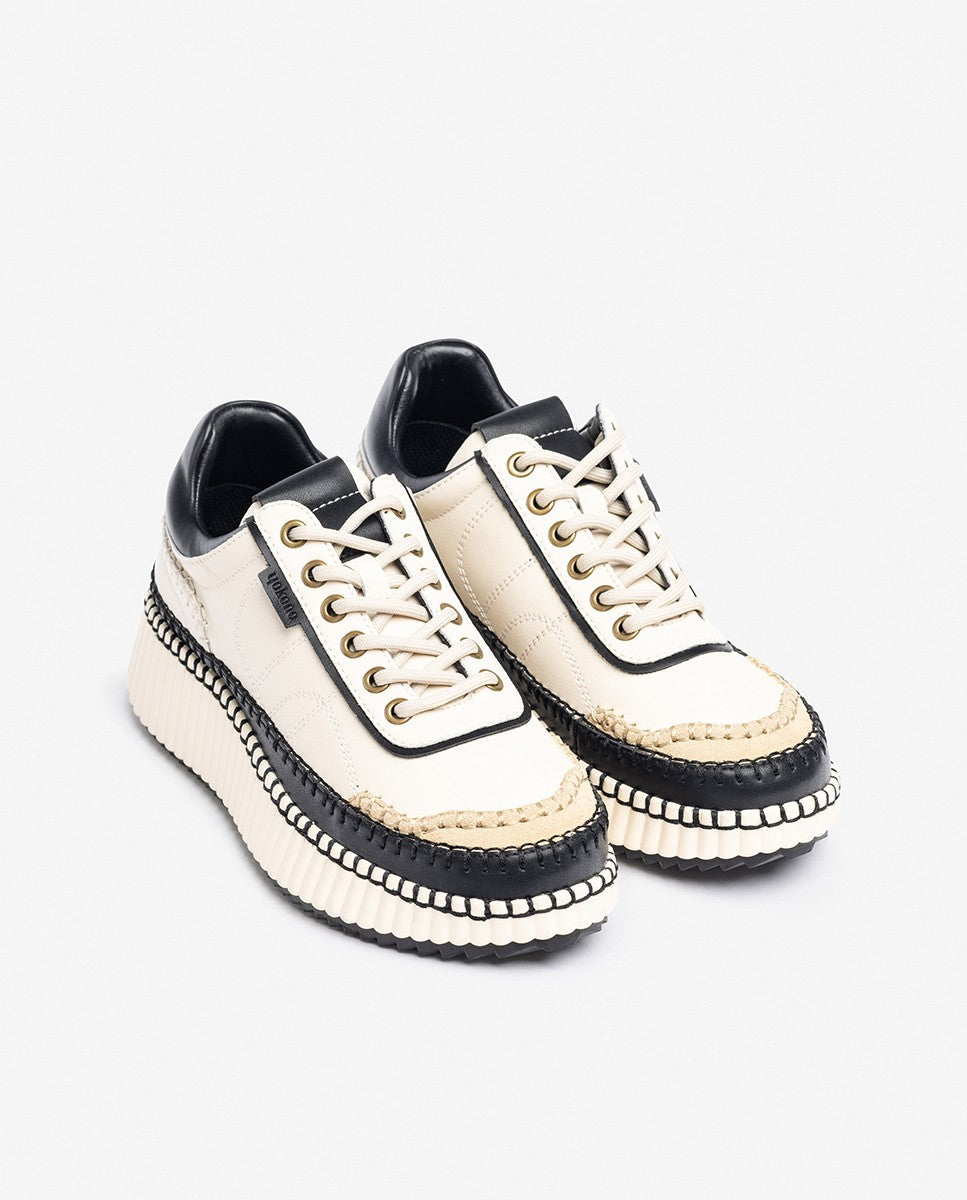 Yokono Clo 001 sneakers donna bianche in pelle