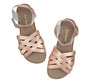 Salt-Water Retro sandali bimbo rosa oro in cuoio