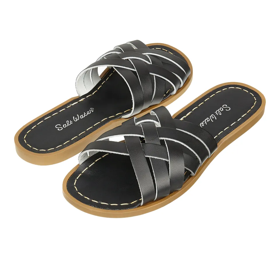Salt-Water Sandals Retro Slide sandali donna nero impermeabile