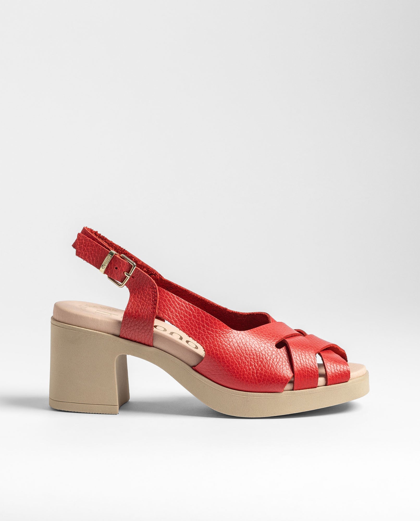 Yokono Blay 263 sandali tacco donna rossi pelle