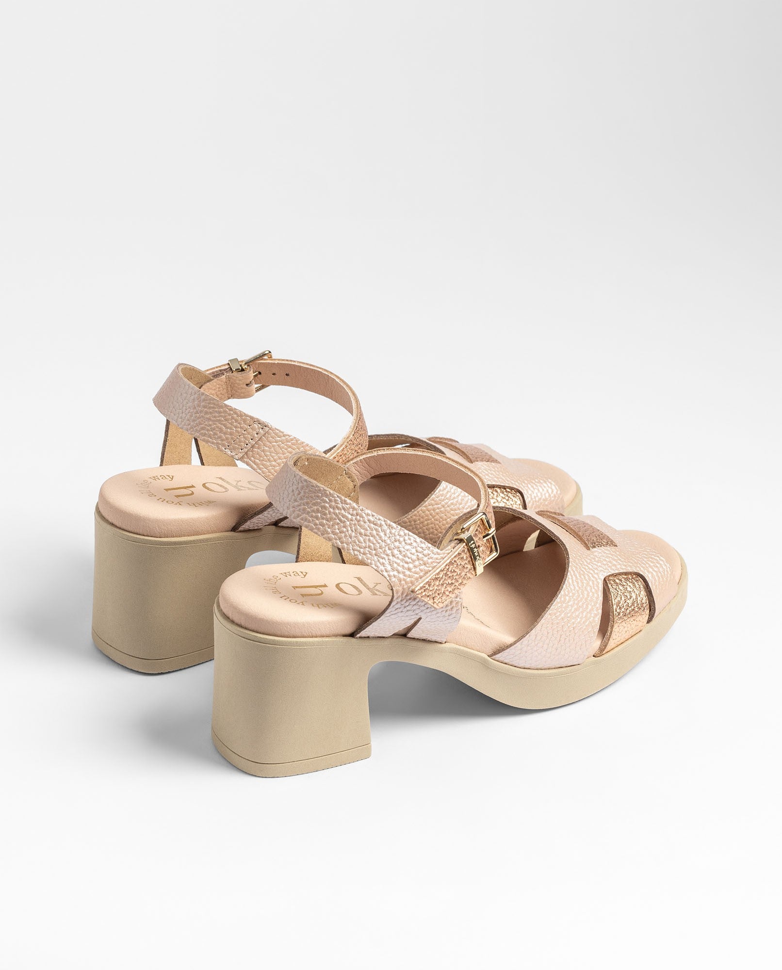 Yokono BLAY-262 sandali con tacco multicolor in pelle