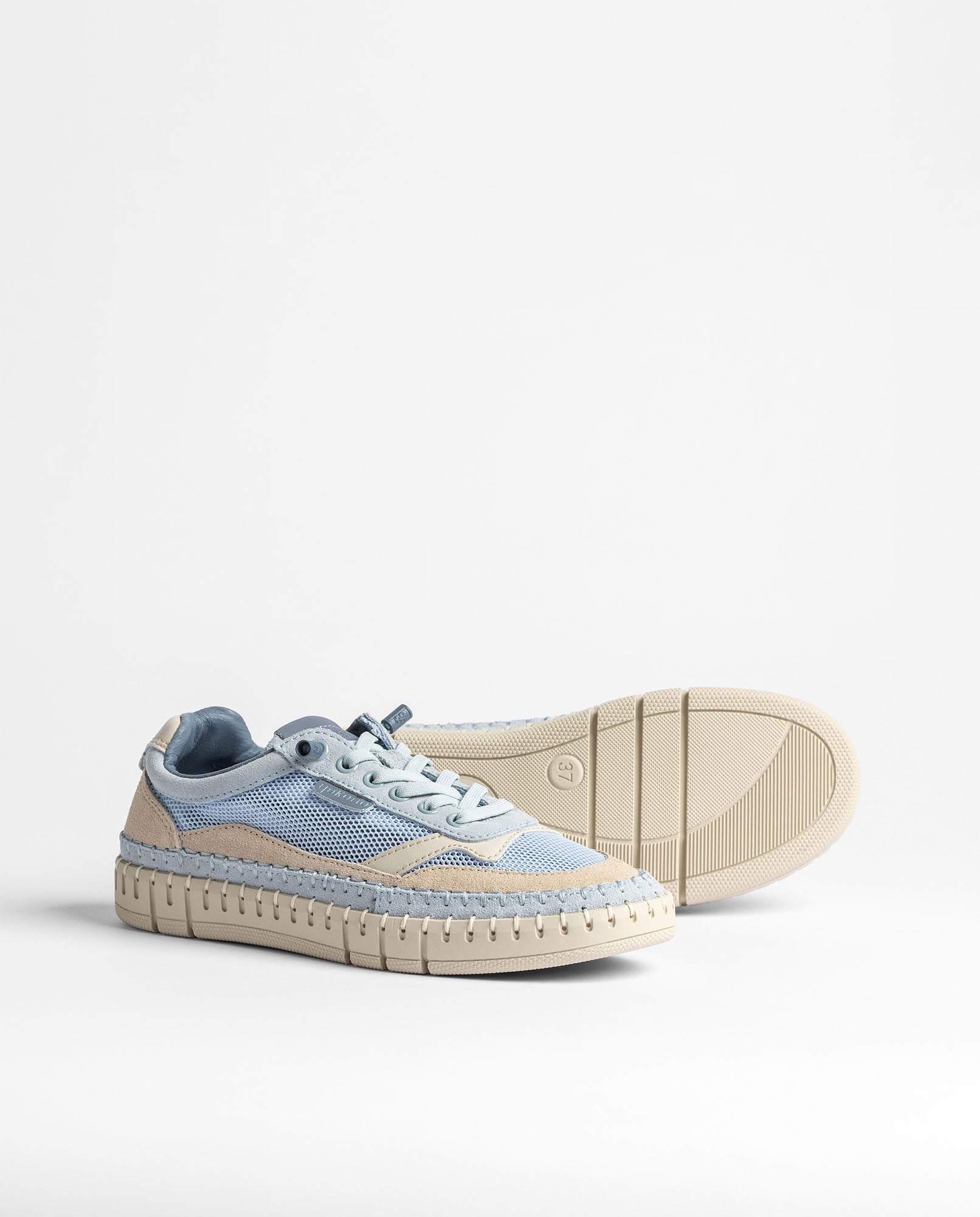 Yokono Flow-104 sneakers donna blu in pelle