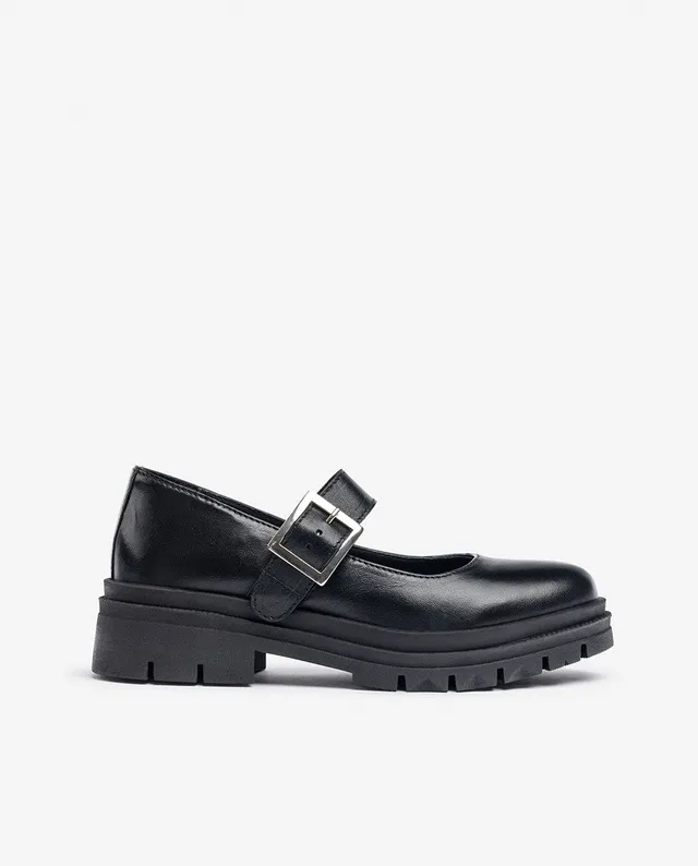 Yokono Cham-006 scarpe basse nere con fibbia