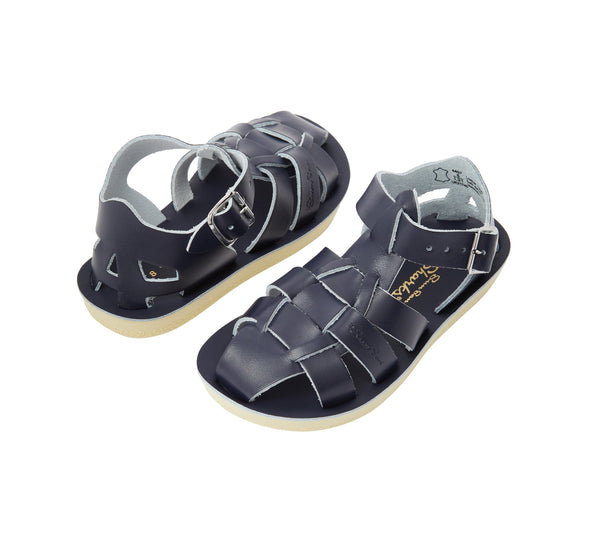 Salt-Water Shark sandali pescatore blu bambino in cuoio