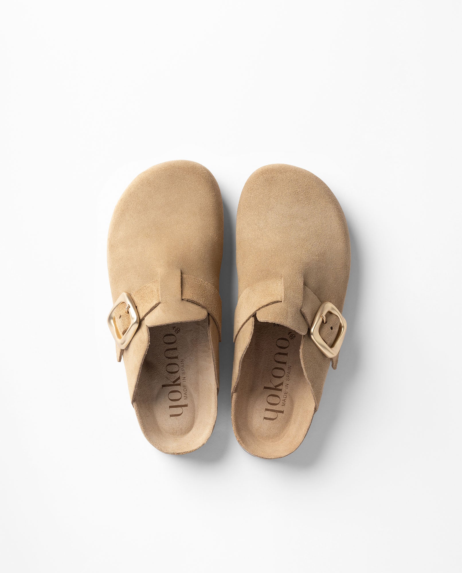 Yokono 650 zoccoli donna beige in camoscio