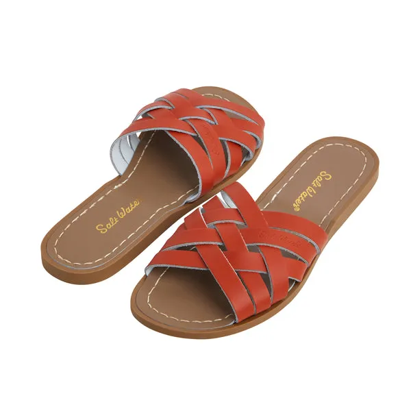 Salt-Water Retro Slide ciabatte donna paprika in cuoio