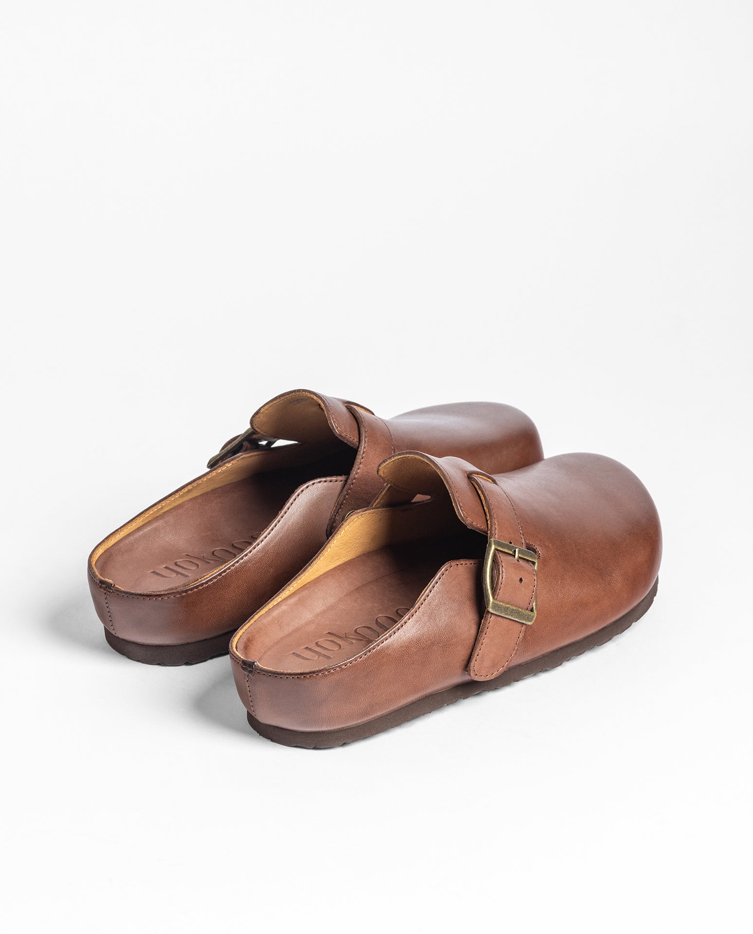 Yokono Ibon 261 zoccoli donna marrone pelle