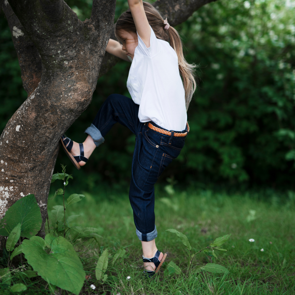 Salt-Water Original Navy sandali bimbo in cuoio blu