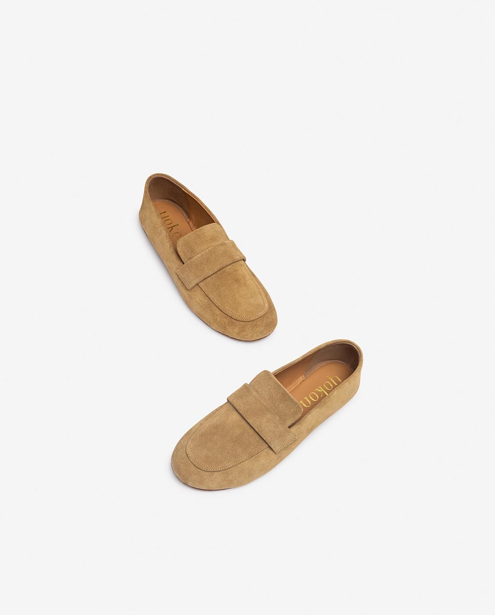 Yokono Tana 001 ballerine donna marrone camoscio