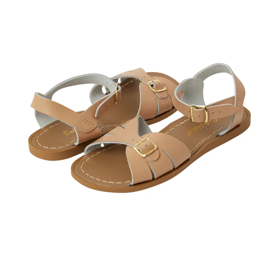 Salt-Water Sandals Classic sandali donna latte in cuoio