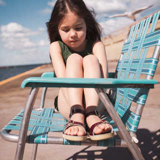 Salt-Water Sandals Surfer sandali bimbo bordeaux in cuoio