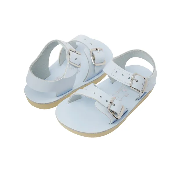 Salt-Water Seawee sandali bimbo azzurro chiaro in cuoio