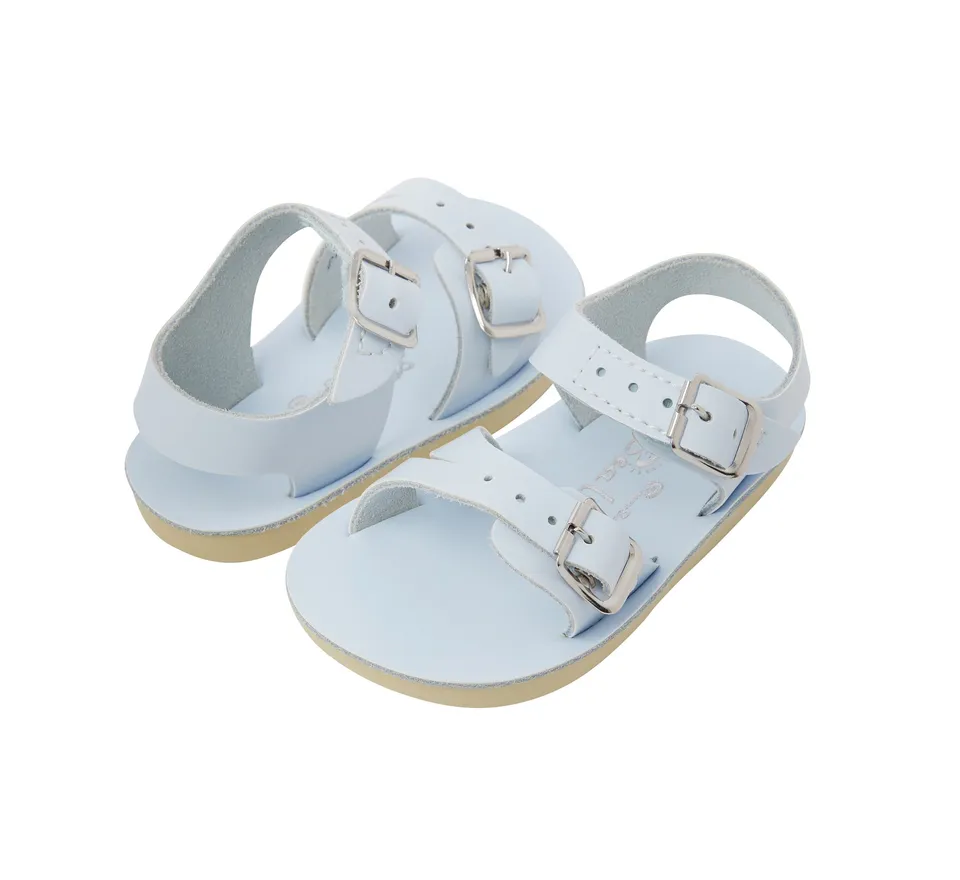 Salt-Water Seawee sandali bimbo azzurro chiaro in cuoio