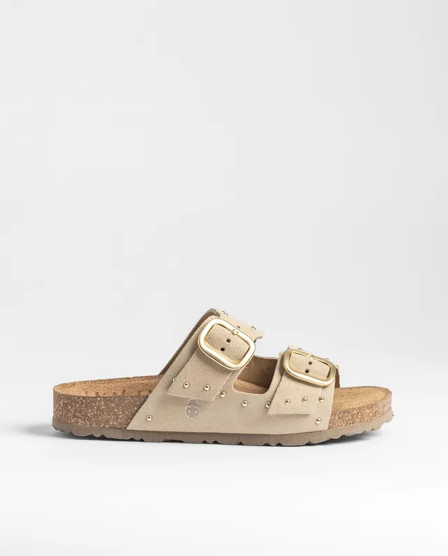 Yokono Jerba-265 sandali bassi donna beige in pelle