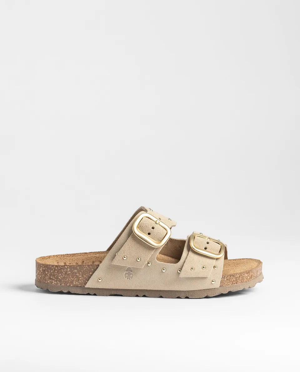 Yokono Jerba-265 sandali bassi donna beige in pelle