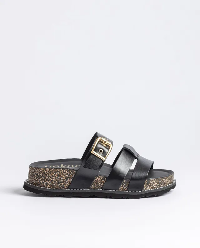 Yokono OCA-260 sandali con plateau nero sughero