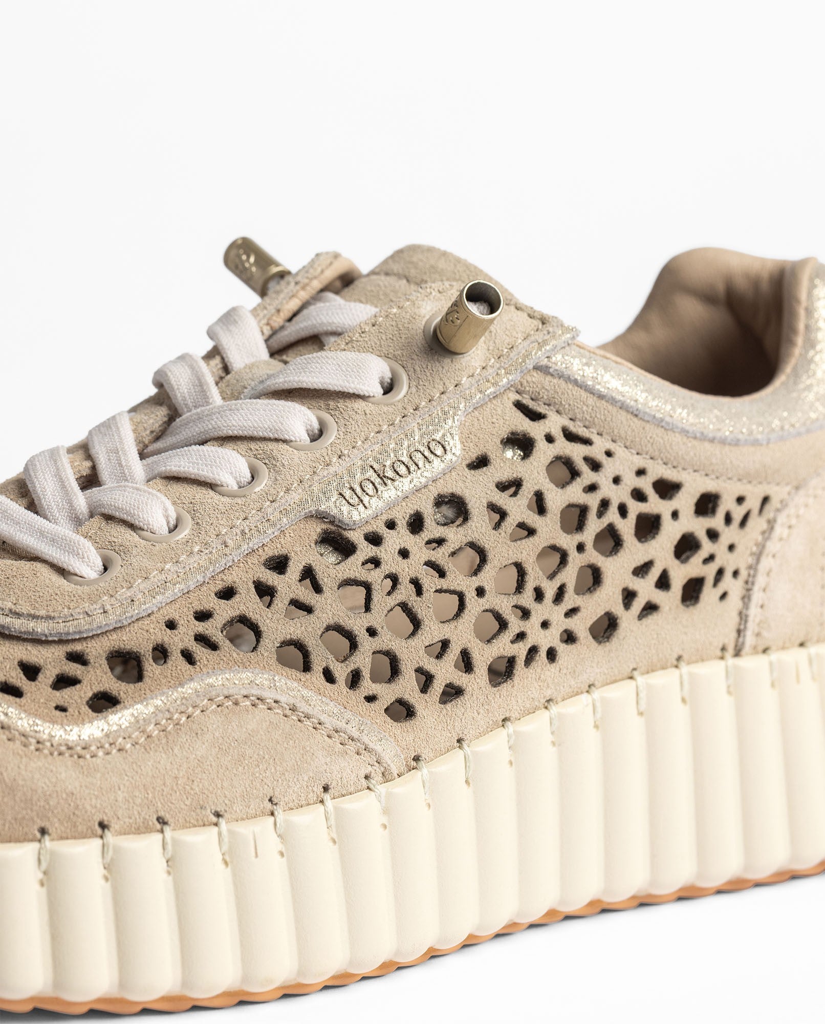Yokono Vanna 100 sneakers donna oro traforate