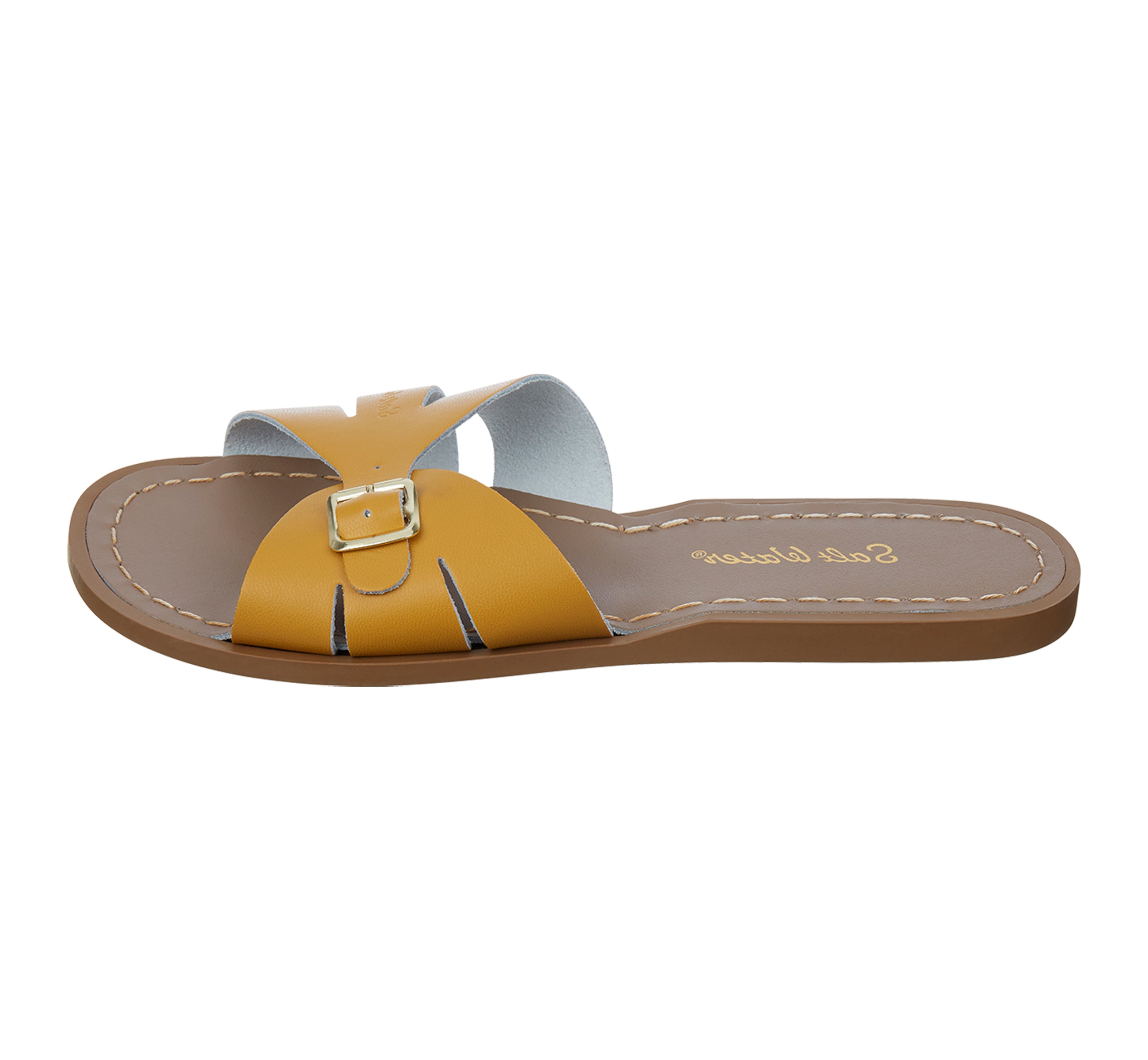 Salt-Water Classic Slide sandali donna senape in cuoio