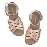 Salt-Water Retro sandali bimbo rosa oro in cuoio