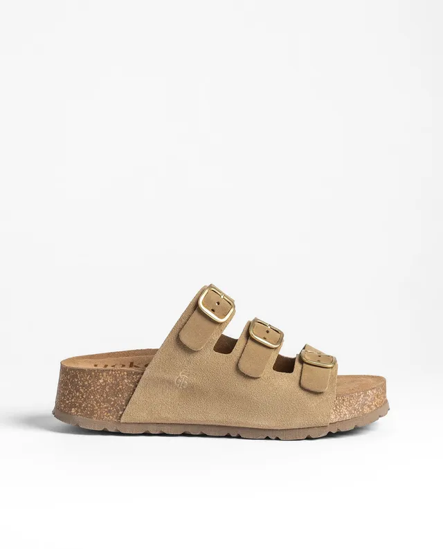 Yokono Wiwi 263 sandali plateau marrone chiaro pelle