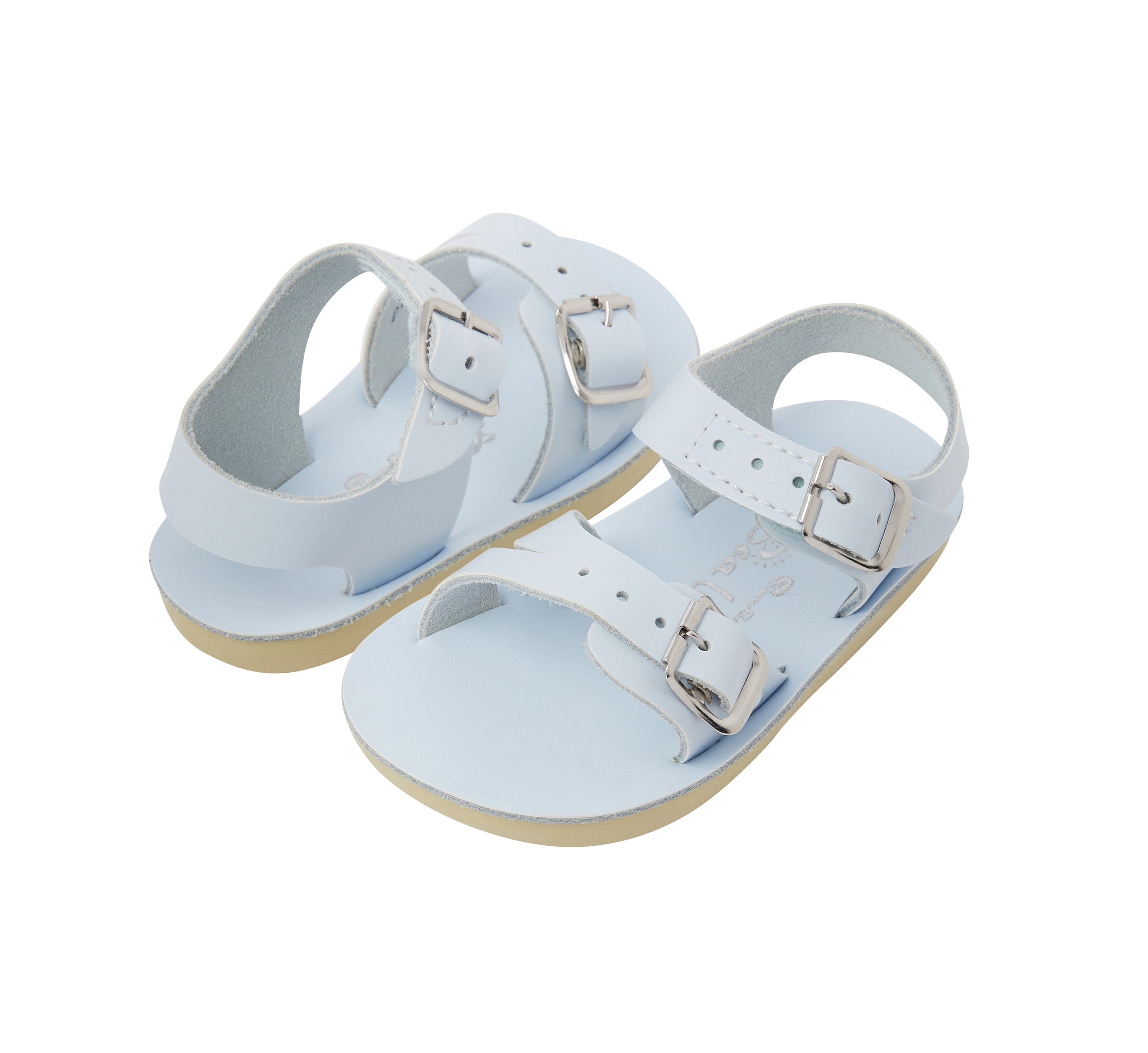 Salt-Water Seawee sandali bimbo azzurro chiaro in cuoio
