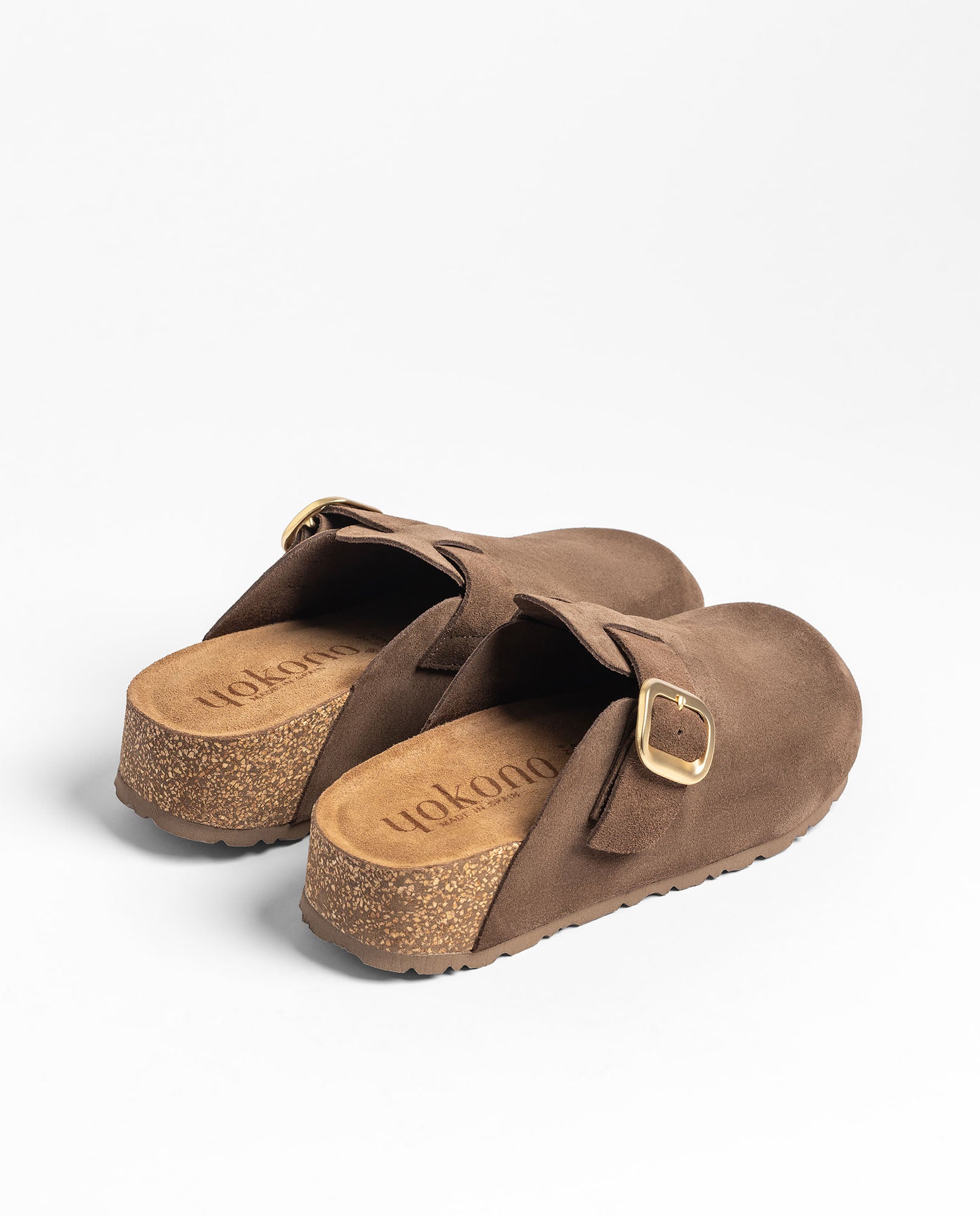 Yokono Wiwi WIWI-264 zoccoli donna marrone scuro in cuoio
