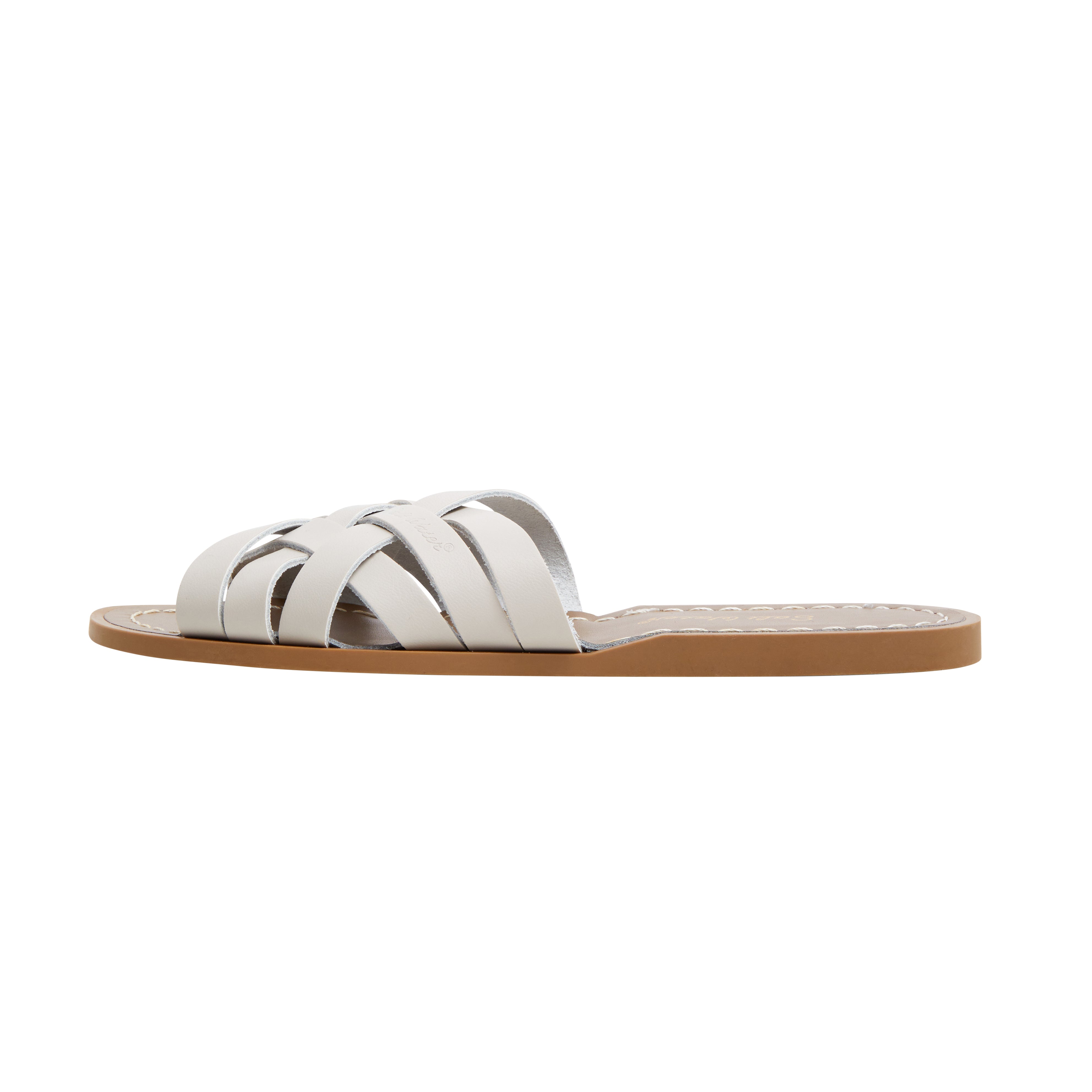 Salt-Water Retro Slide Stone ciabatte donna in cuoio beige