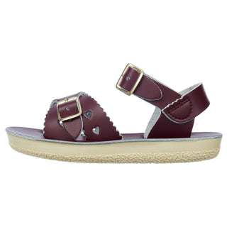 Salt-Water Sweetheart sandali bambina bordeaux cuoio