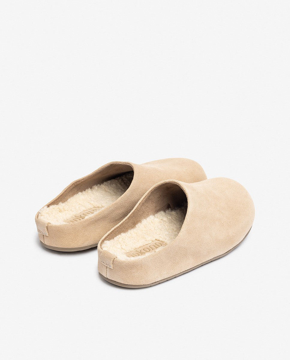 Yokono Cholo 001 zoccoli donna beige in pelle