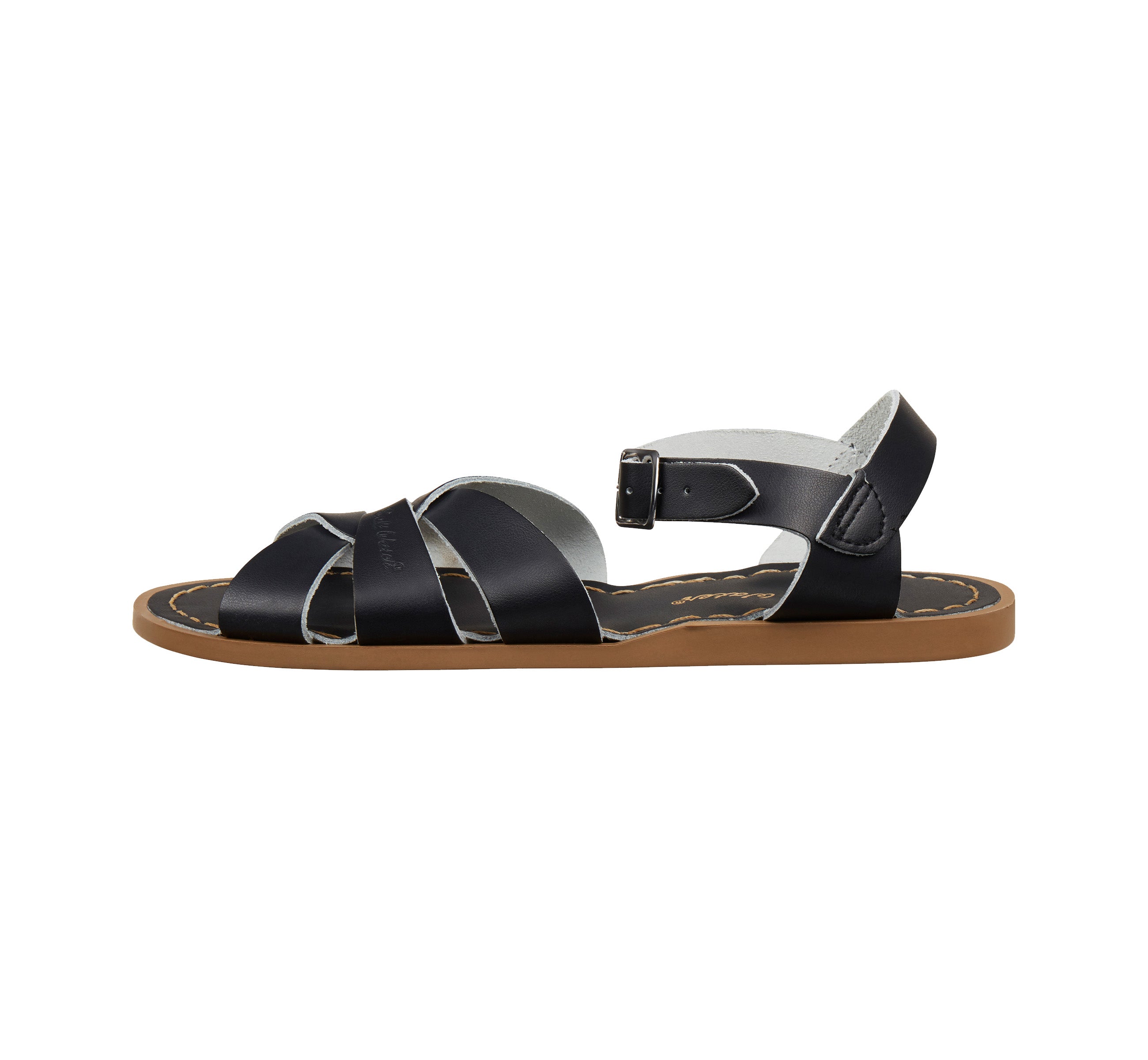 Salt-Water Original sandali donna neri in cuoio