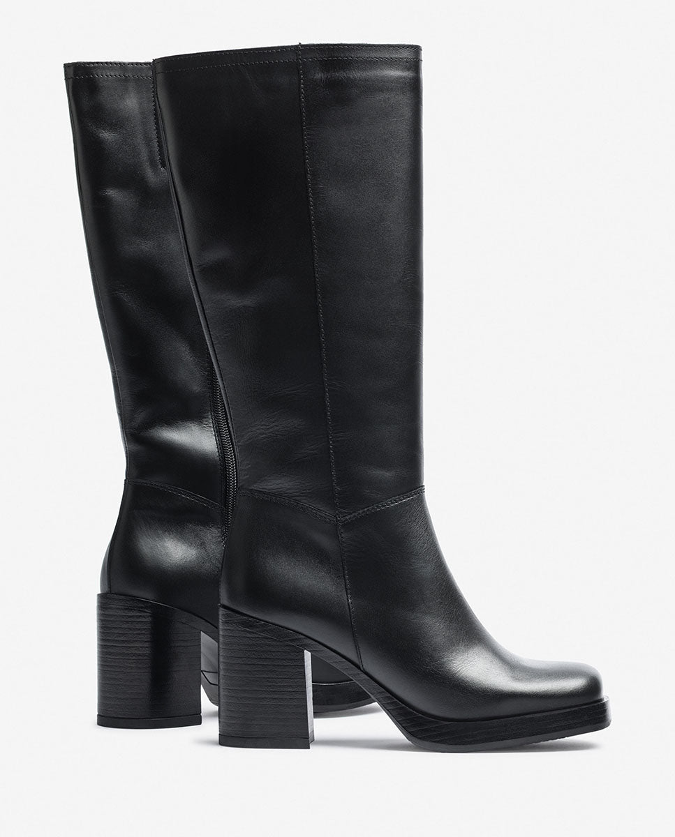 Yokono Kolin 008 stivaletti donna nero tacco 6 cm