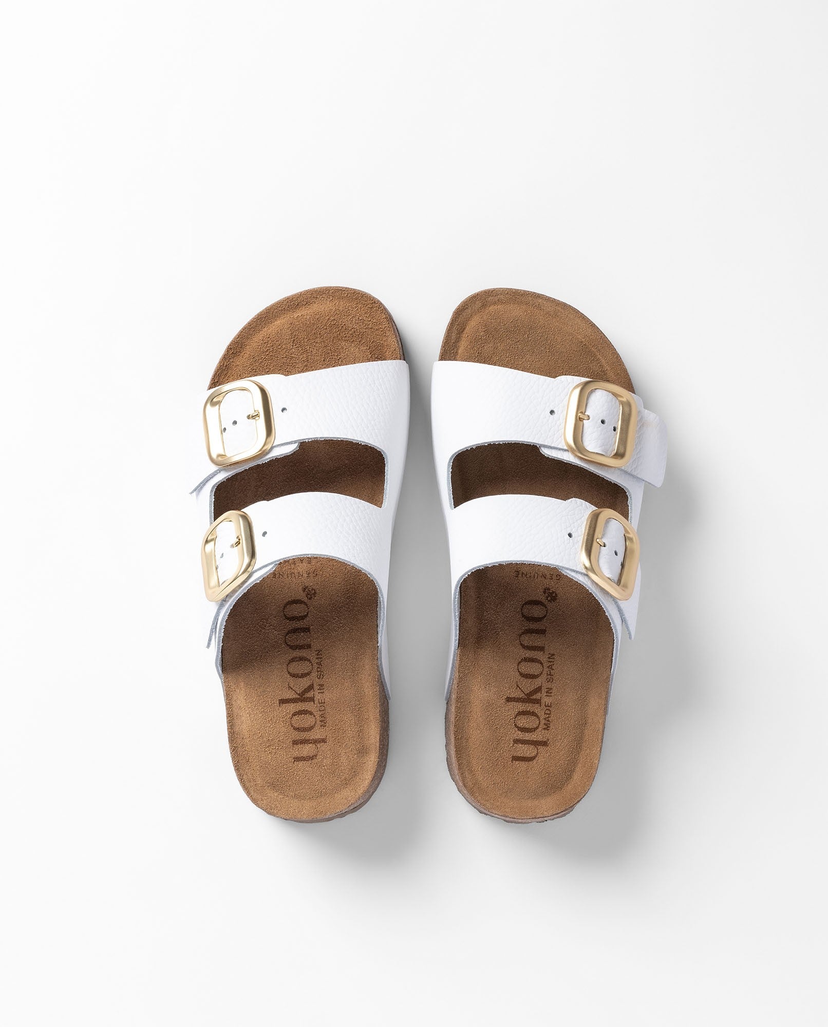 Yokono Wiwi-003 sandali plateau donna bianchi in pelle