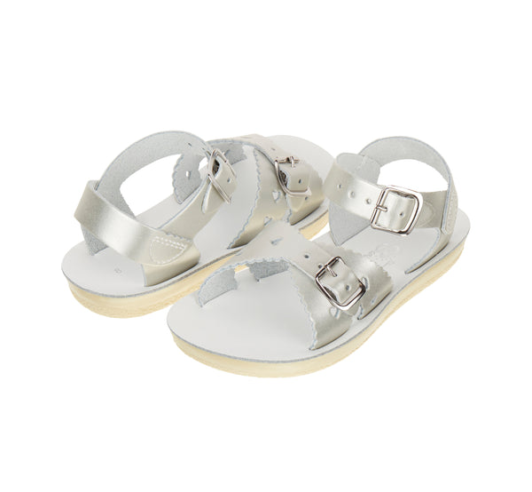 Salt-Water Sweetheart sandali bambina argento in cuoio