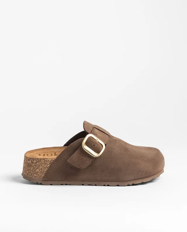 Yokono Wiwi WIWI-264 zoccoli donna marrone scuro in cuoio