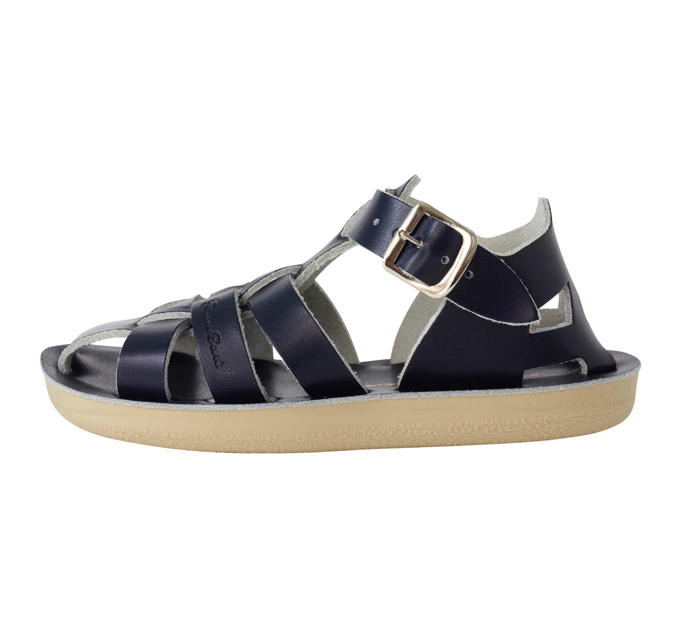 Salt-Water Sandals Shark sandali bambino navy in cuoio