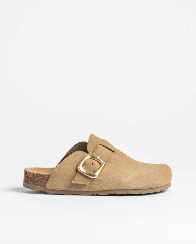Yokono 650 zoccoli donna beige in camoscio