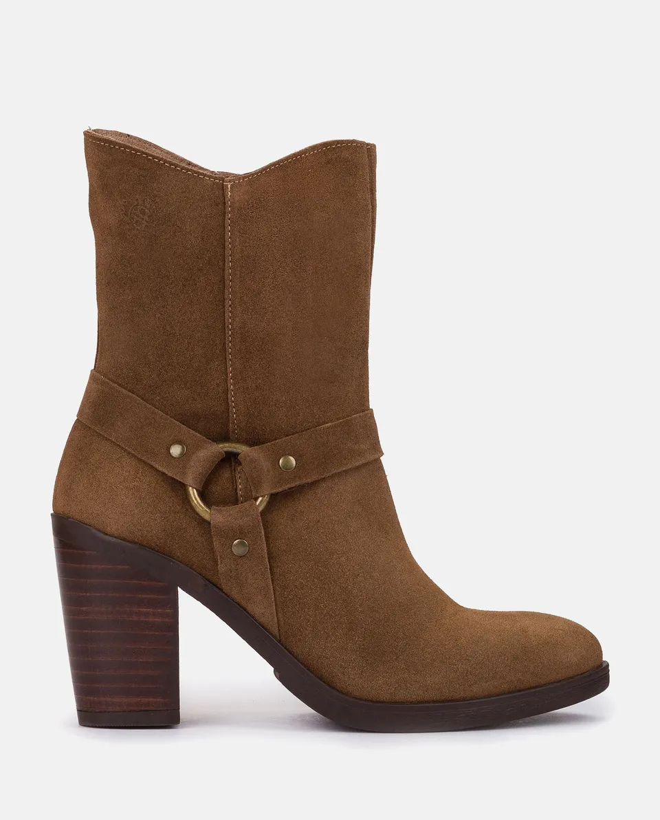 Yokono Tours 008 stivaletti donna marrone tacco 8,5 cm