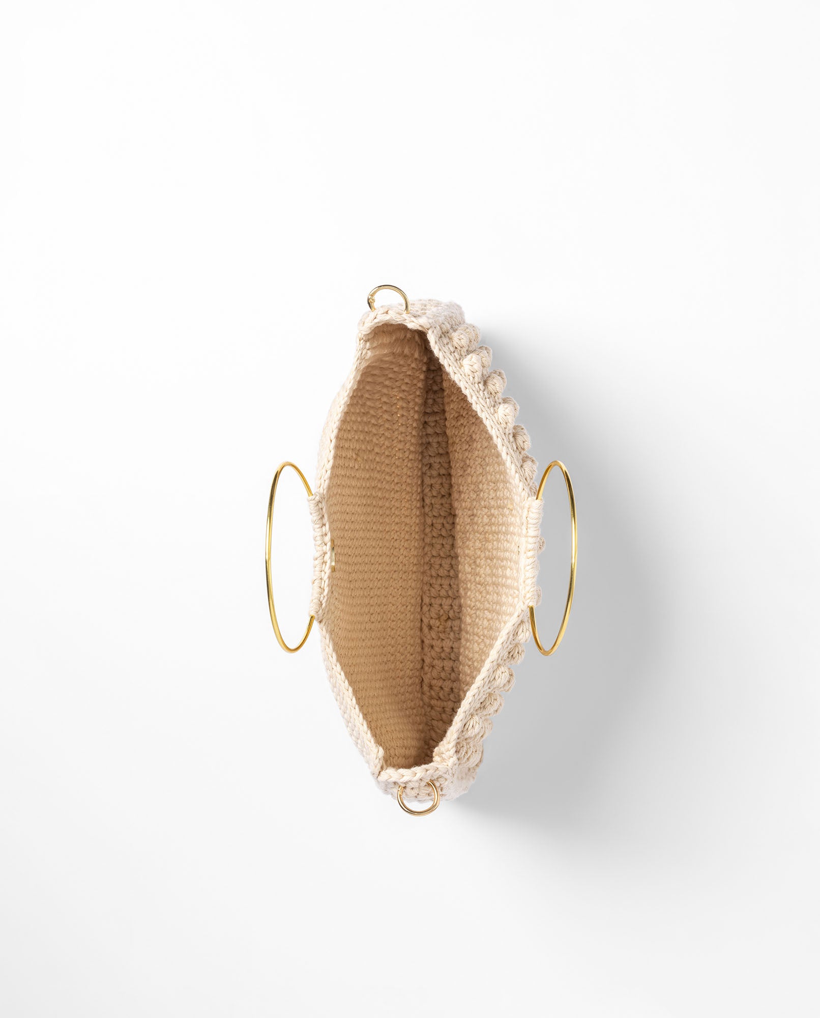 Yokono B-VICTORIA borsa beige crochet