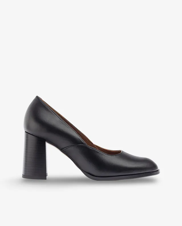Yokono Loir-001 décolleté nero tacco 6 cm cuoio