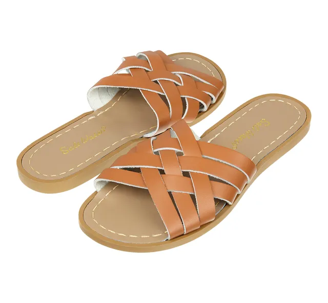 Salt-Water Sandals Retro Slide Tan sandali donna cuoio impermeabile
