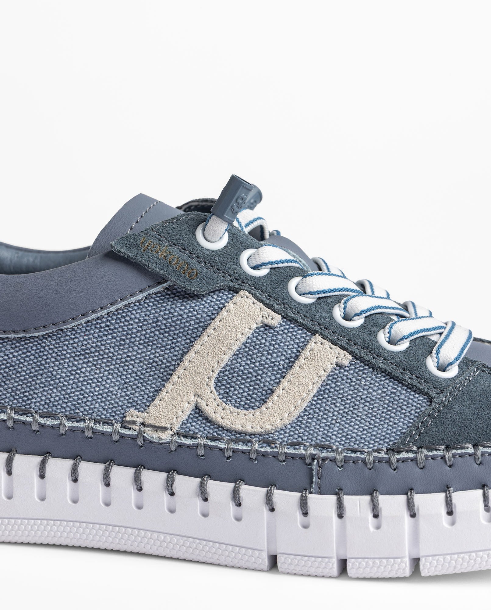 Yokono Flow 101 sneakers blu pelle tessuto traspirante