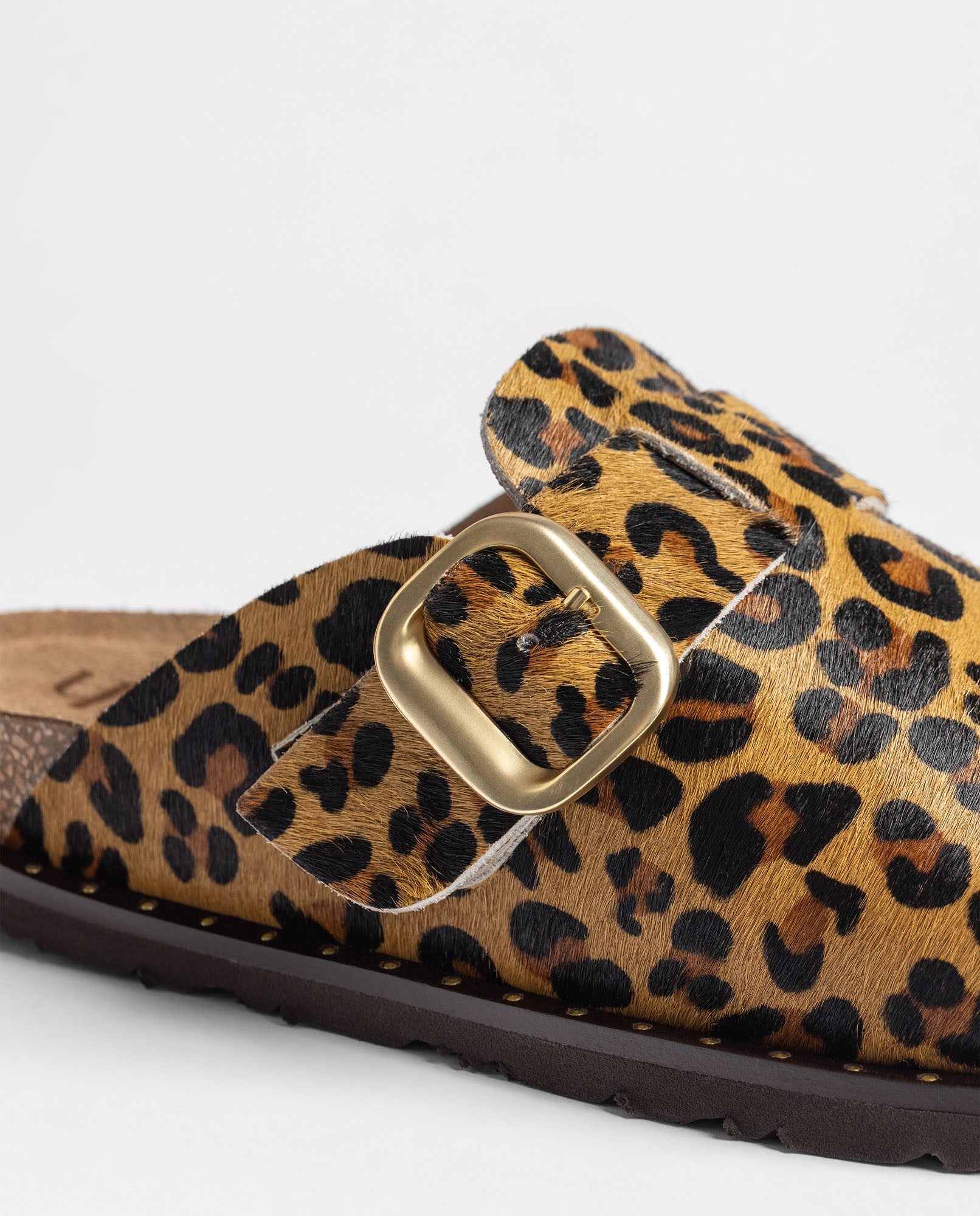 Yokono Bolus 599 zoccoli donna leopardo in pelle